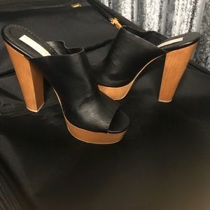 Stella McCartney Faux-Leather Peep Toe Clog